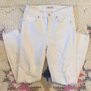 Madewell 9” High-Rise Skinny Crop in White